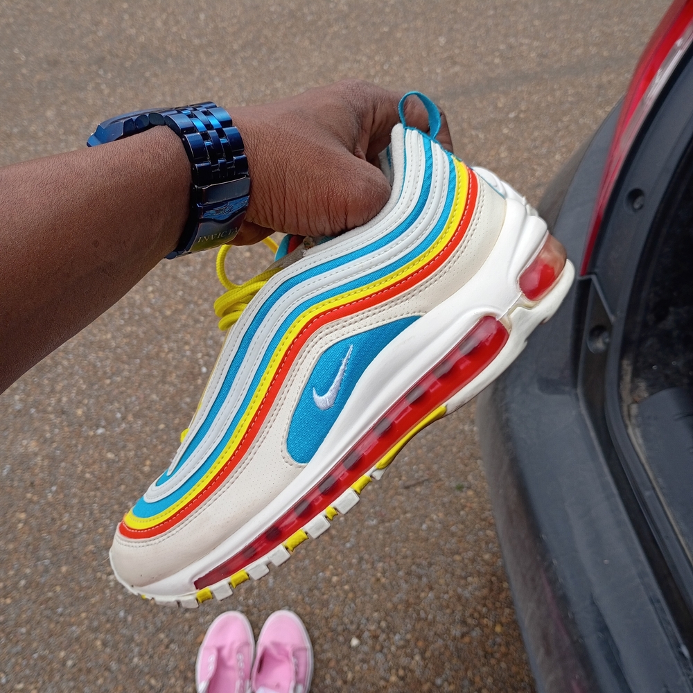 Nike Air Max 97 with Blue and Red Accents